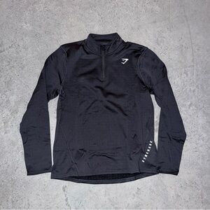 Gymshark Men's Black Quarter-Zip Jacket
